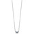 Sterling Silver Rhodium-plated Polished Blue Glass and White CZ Butterfly 16 Inch with 2 Inch Extension Necklace