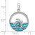 Sterling Silver Rhodium-plated Polished Blue Inlay Created Opal Turtle Pendant - QP-6DE30893-7883
