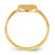 14k 7.5x6.5mm Open Back Heart Signet Ring