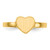 14k 7.5x6.5mm Open Back Heart Signet Ring
