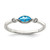 Sterling Silver Rhodium-plated Polished Blue Topaz/White Topaz Ring - QR-8E6C3FCB-6960