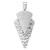 Sterling Silver Rhodium-plated Polished Brushed and Hammered Triangle Pendant