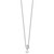 Sterling Silver Rhodium-plated Polished Butterfly Dangle Paperclip Link 16 Inch with 2 Inch Extension Necklace