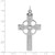 Sterling Silver Rhodium-plated Polished Celtic Cross Pendant - QC-3153F6E2-3404