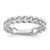 Sterling Silver Rhodium-plated Polished Chain Link Ring - QR-EC8C1342-8873