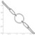 Sterling Silver Rhodium-plated Polished Circle 7 inch with 0.75 inch extension Bracelet