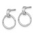 Sterling Silver Rhodium-plated Polished Circle Post Dangle Earrings - QE-7C0A8F2D-5567