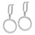 Sterling Silver Rhodium-plated Polished Circle Post Dangle Earrings - QG-220B54F4-8752