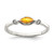 Sterling Silver Rhodium-plated Polished Citrine and White Topaz Ring - QR-81679012-1917