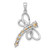 Sterling Silver Rhodium-plated Polished Citrine Dragonfly Pendant
