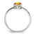 Sterling Silver Rhodium-plated Polished Citrine Oval Ring - QR-2F187E47-1423