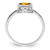 Sterling Silver Rhodium-plated Polished Citrine Round Ring - QR-C5E20F8D-3111