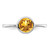 Sterling Silver Rhodium-plated Polished Citrine Round Ring - QR-D151367F-5605