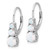 Sterling Silver Rhodium-plated Polished Created Opal Leverback Earrings