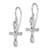 Sterling Silver Rhodium-plated Polished Cross Dangle Earrings - QE-B8A0C8AC-2108