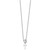 Sterling Silver Rhodium-plated Polished Cross Dangle Paperclip Link 16 Inch with 2 Inch Extension Necklace