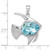 Sterling Silver Rhodium-plated Polished Crystal Angel Fish Pendant - PL-8D960E4C-5727