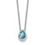 Sterling Silver Rhodium-Plated Polished Crystal Double Ocean Wave 16 inch with a 2 inch extention Necklace