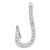 Sterling Silver Rhodium-Plated Polished Crystal Hook Pendant