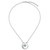 Sterling Silver Rhodium-plated Polished Crystal Wave 16 inch with a 2 inch extention Necklace