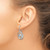 Sterling Silver Rhodium-Plated Polished Crystal Wave Dangle Earrings