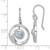 Sterling Silver Rhodium-Plated Polished Crystal Wave Dangle Earrings