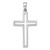 Sterling Silver Rhodium-plated Polished Cut-out Latin Cross Pendant