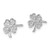 Sterling Silver Rhodium-plated Polished CZ 4 Leaf Clover Post Earrings - QE-73EA4027-3540