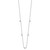 Sterling Silver Rhodium-plated Polished CZ 5 Stations Necklace