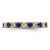 14k 7/8 carat Lab Grown Diamond VS/SI+ G+ and Lab Created Blue Sapphire Size 8 Eternity Band