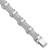 Sterling Silver Rhodium-plated Polished CZ 7.5in Link Bracelet
