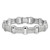 Sterling Silver Rhodium-plated Polished CZ 7.5in Link Bracelet