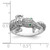 Sterling Silver Rhodium-plated Polished CZ Alligator Ring - QR-517DB15D-8427