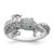 Sterling Silver Rhodium-plated Polished CZ Alligator Ring - QR-99B8C715-2265