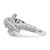 Sterling Silver Rhodium-plated Polished CZ Alligator Ring - QR-99B8C715-2265