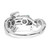 Sterling Silver Rhodium-plated Polished CZ Alligator Ring - QR-99B8C715-2265