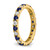14k 7/8 carat Lab Grown Diamond VS/SI+ G+ and Lab Created Blue Sapphire Size 9 Eternity Band