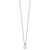 Sterling Silver Rhodium-plated Polished CZ and 7-8mm Shell Pearl 15.5 inch with 2 inch Extender Necklace