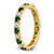 14k 7/8 carat Lab Grown Diamond VS/SI+ G+ and Lab Created Emerald Size 8.5 Eternity Band