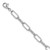 Sterling Silver Rhodium-plated Polished CZ and Paperclip Link 7 Inch with 1 Inch Extension Bracelet