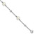 Sterling Silver Rhodium-plated Polished CZ and Shell Pearl 8-Station 7 inch with 0.5 inch Extender Bracelet
