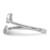 Sterling Silver Rhodium-plated Polished CZ Arrow Adjustable Ring
