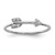 Sterling Silver Rhodium-plated Polished CZ Arrow Ring - QR-A1C786F7-2521