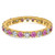 14k 7/8 carat Lab Grown Diamond VS/SI+ G+ and Lab Created Pink Sapphire Size 9 Eternity Band