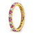 14k 7/8 carat Lab Grown Diamond VS/SI+ G+ and Lab Created Pink Sapphire Size 9 Eternity Band