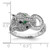 Sterling Silver Rhodium-plated Polished CZ Cheetah Ring - QR-05CCD717-9763