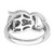 Sterling Silver Rhodium-plated Polished CZ Cheetah Ring - QR-879863D6-8976