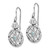 Sterling Silver Rhodium-Plated Polished CZ Compass Dangle Earrings