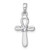 Sterling Silver Rhodium-plated Polished CZ Cross Pendant - QC-4F7100EE-1765