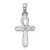 Sterling Silver Rhodium-plated Polished CZ Cross Pendant - QC-4F7100EE-1765